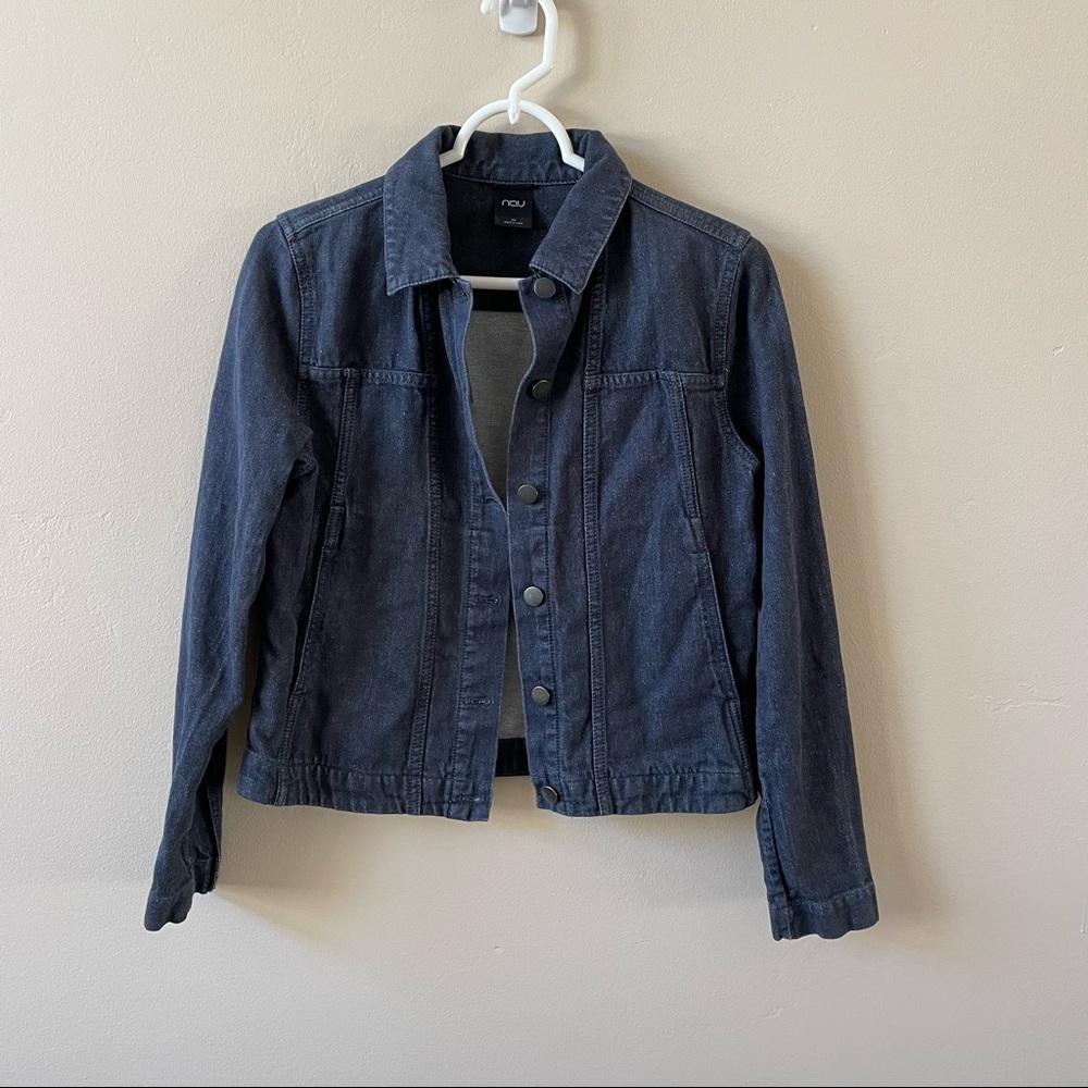 ❤️SOLD❤️ NAU KUSH HEMP-COTTON BLUE JEANS STYLE JACKET XS - Picture 2 of 11